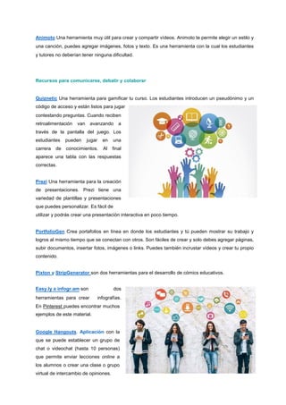 Actividades para aula virtual