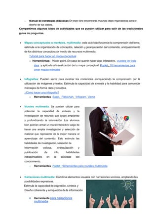 Actividades para aula virtual