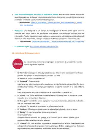 Actividades para aula virtual