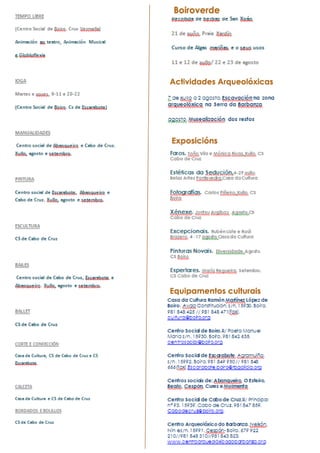 Actividades para axenda para imprimir