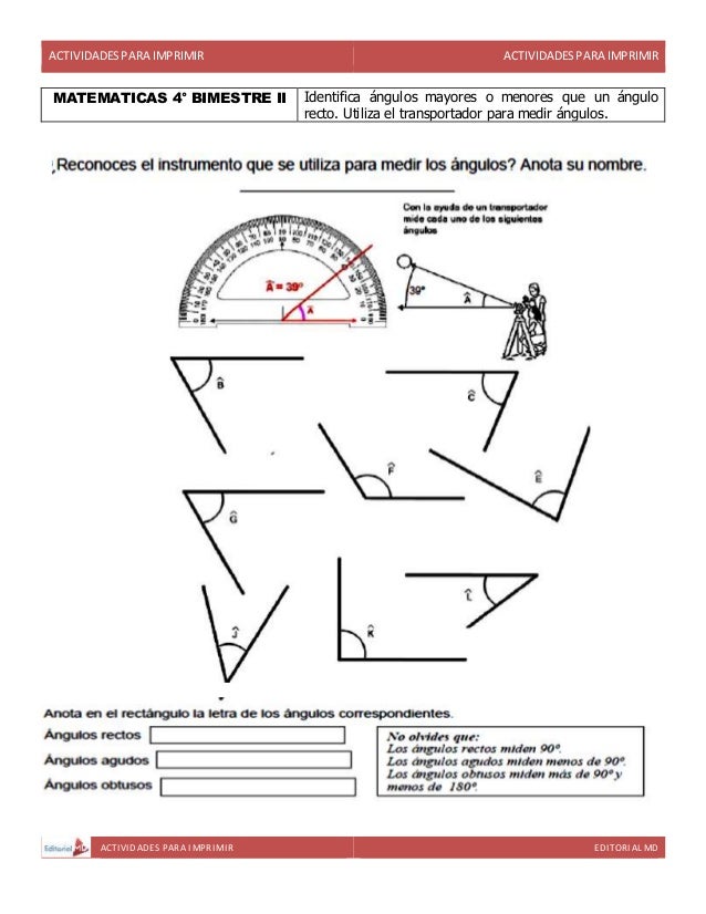 Actividades para Cuarto Grado de Primaria para Imprimir. Actividades para Cuarto Grado de Primaria para Imprimir.