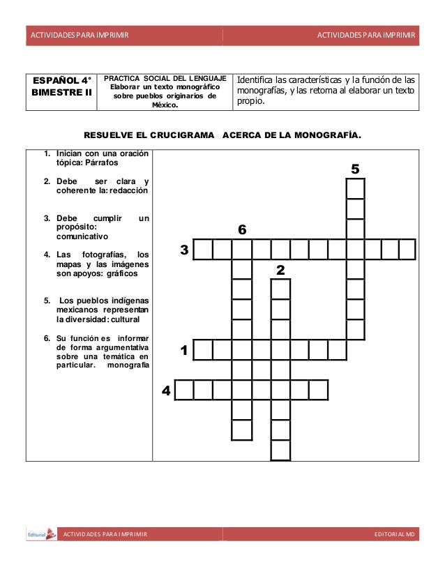 Actividades para Cuarto Grado de Primaria para Imprimir. Actividades para Cuarto Grado de Primaria para Imprimir.