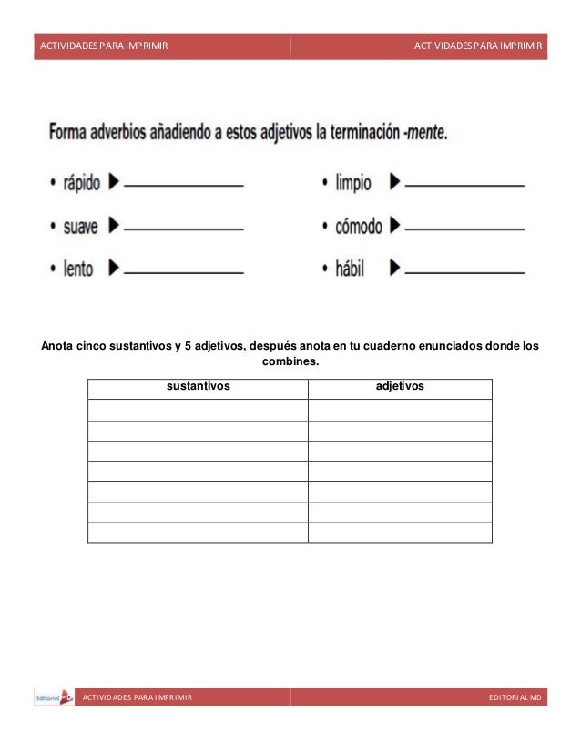 Actividades para Cuarto Grado de Primaria para Imprimir. Actividades para Cuarto Grado de Primaria para Imprimir.