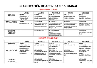 Actividades para el mes de abril | PDF