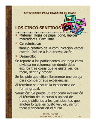 Actividades para la clase.
