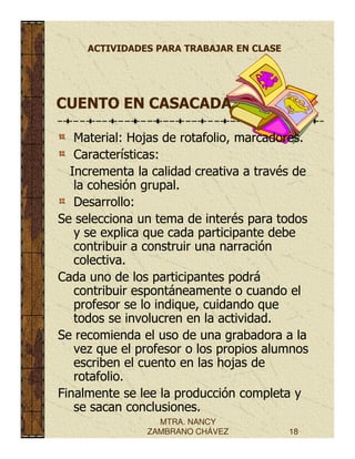 Actividades para la clase.
