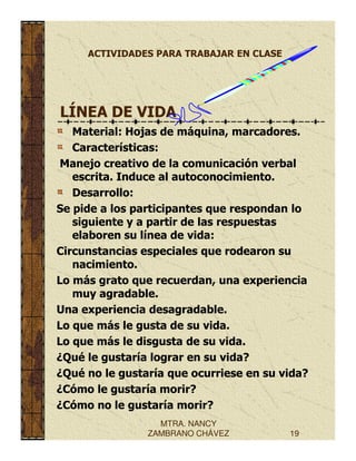 Actividades para la clase.