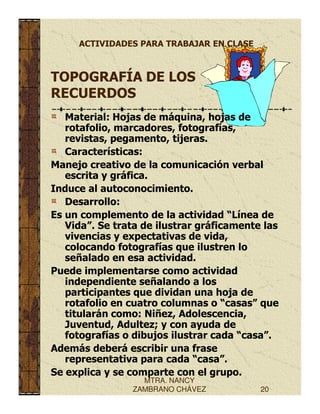 Actividades para la clase.