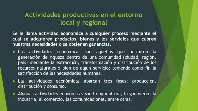 Actividades productivas de tacna
