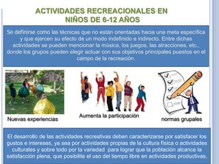 Metas Recreativas Actividades recreacionales psicologia | PPTX