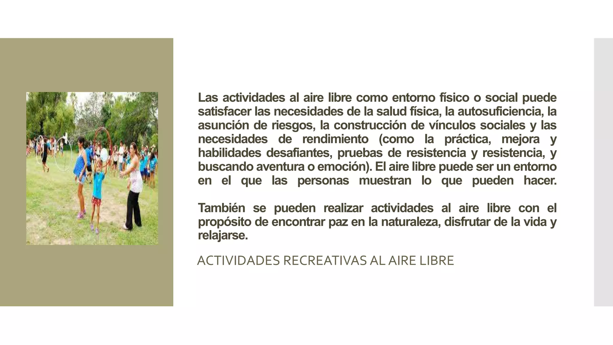 Metas Recreativas ACTIVIDADES RECREATIVAS Y DEPORTIVAS | PPTX | Board Games and Puzzles ...
