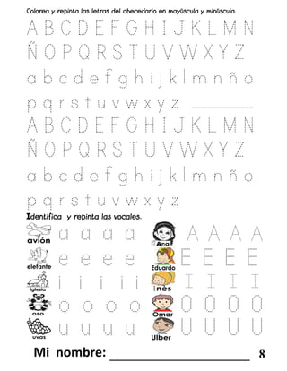 …………………………………………
I
a a a a A A A A
e e e e E E E E
i i i i i I I I I
o o o o O O O O
u u u u U U U U
_______________________ 8
 