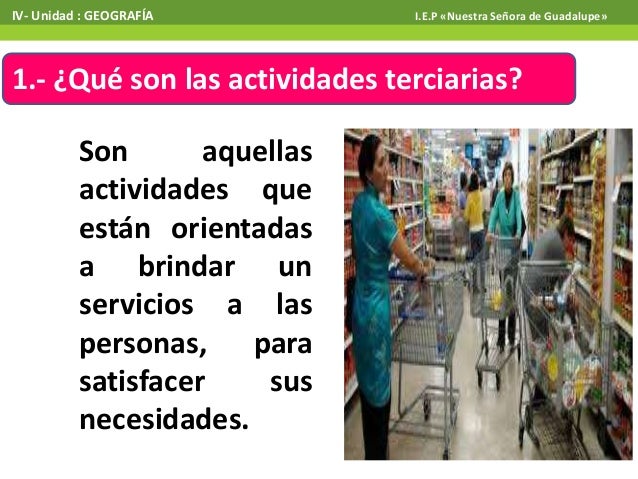 Actividades terciarias