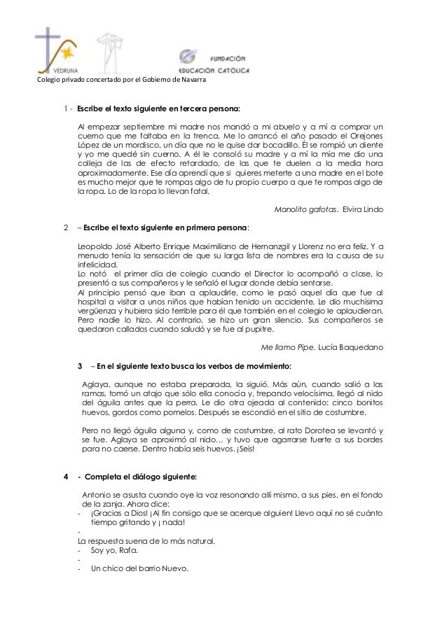 Actividades Texto Narrativo