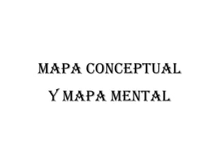 MAPA CONCEPTUAL
 Y MAPA MENTAL
 