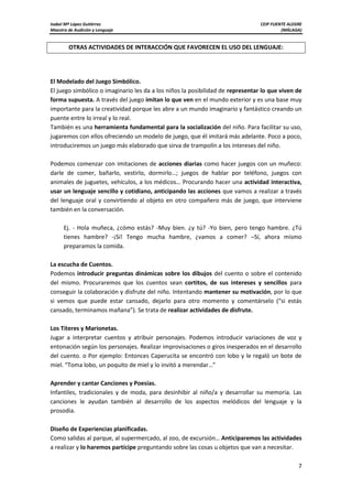 Actividades y juegos con el lenguaje infantil | PDF