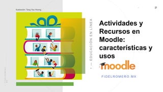 Actividades y
Recursos en
Moodle:
características y
usos
 