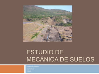 ESTUDIO DE MECÁNICA DE SUELOS Ana Paula Calderón Arquitectura 139995 