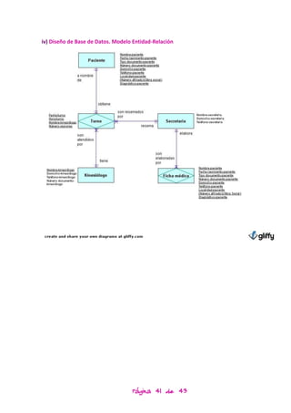 iv) Diseño de Base de Datos. Modelo Entidad-Relación




                                   Página 41 de 43
 