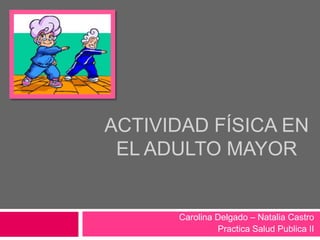 ACTIVIDAD FÍSICA EN
EL ADULTO MAYOR
Carolina Delgado – Natalia Castro
Practica Salud Publica II
 