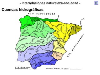 - Interrelaciones naturaleza-sociedad -
Cuencas hidrográficasCuencas hidrográficas
 