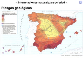 - Interrelaciones naturaleza-sociedad -
Riesgos geológicosRiesgos geológicos
 