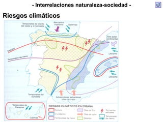 - Interrelaciones naturaleza-sociedad -
Riesgos climáticosRiesgos climáticos
 
