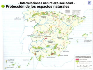Protección de los espacios naturalesProtección de los espacios naturales
- Interrelaciones naturaleza-sociedad -
 