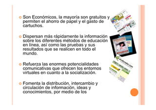 Ventajas de las Web Educativas