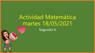 Actividad Matemática
martes 18/05/2021
Segundo A
 