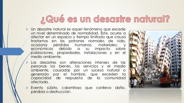 DESASTRES NATURALES.