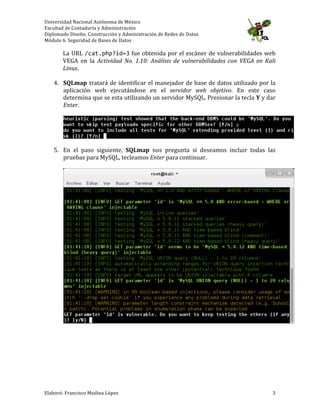 Actividad No. 1.11: SQL Injection con sqlmap en Kali Linux | PDF