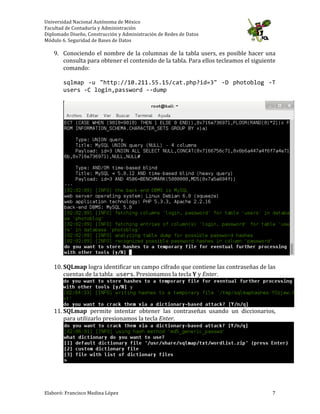 Actividad No. 1.11: SQL Injection con sqlmap en Kali Linux | PDF