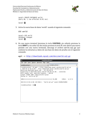 Actividad No. 1.6: Creación de bases de datos en MySQL | PDF