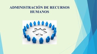 ADMINISTRACIÓN DE RECURSOS
HUMANOS
 