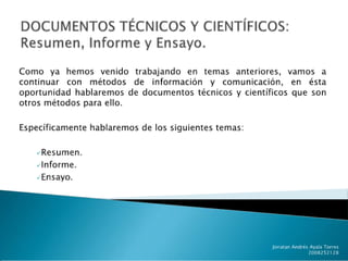 Actividad no. 7   documentos técnicos y científicos - jonatan ayala