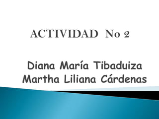 Diana María Tibaduiza
Martha Liliana Cárdenas
 
