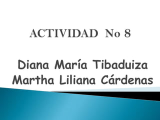 Diana María Tibaduiza
Martha Liliana Cárdenas
 