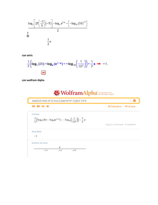 2)
con wiris
con wolfram Alpha
 