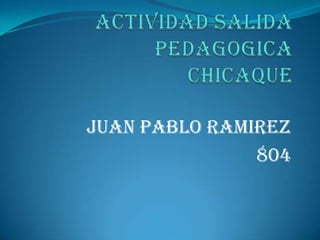 Actividad salida pedagogicachicaque Juan pablo ramirez 804 