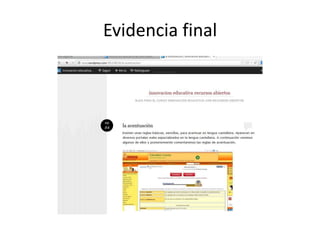Evidencia final
 