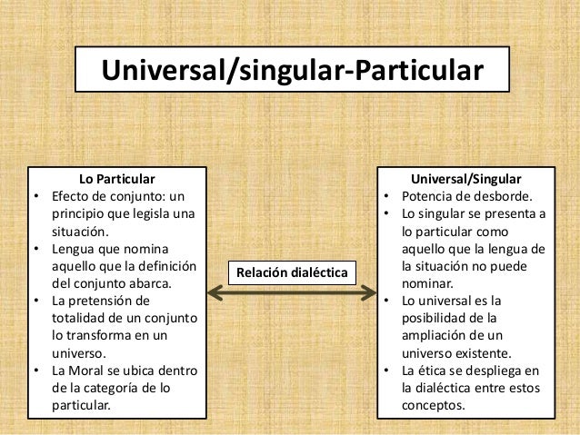 Diferencia Entre Lo Universal Y Lo Particular