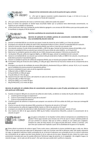 Actividad sobre mezclas