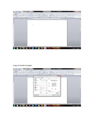 Luego clic Bordes de página
 