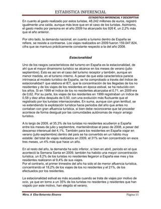 Actividad turistica en españa