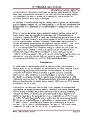 Actividad turistica en españa