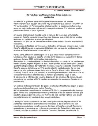 Actividad turistica en españa