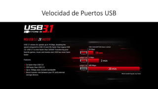 Velocidad de Puertos USB
 