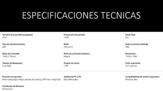 ESPECIFICACIONES TECNICAS
 