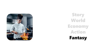 Fantasy
Action
Economy
World
Story
 